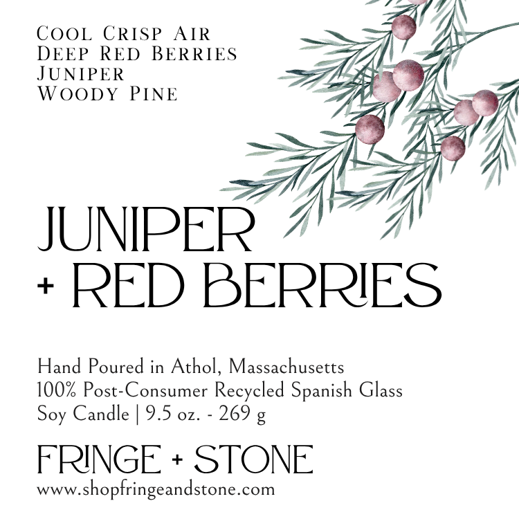 JUNIPER + RED BERRIES SOY CANDLE 9.5oz.