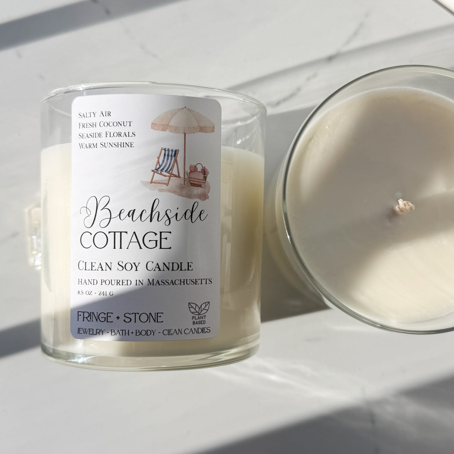 BEACHSIDE COTTAGE SOY CANDLE - 8.5 OZ.