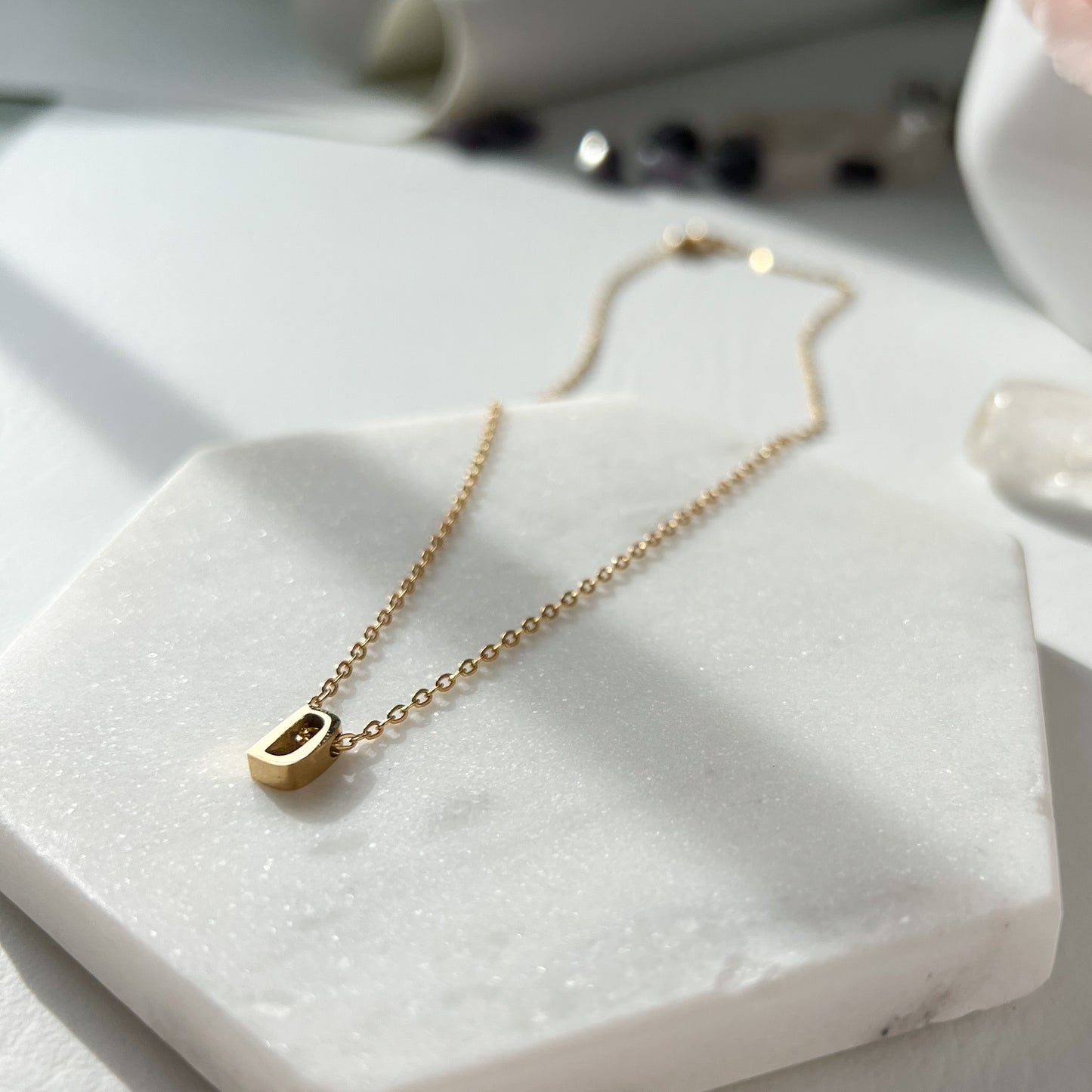 D LETTER NECKLACE