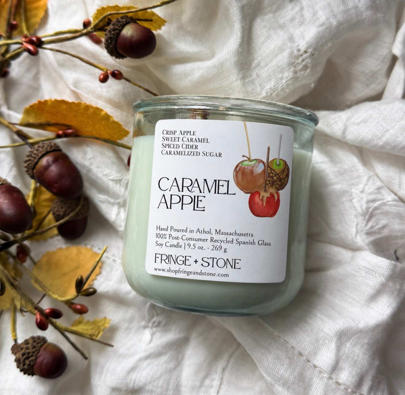 CARAMEL APPLE SOY CANDLE - 9.5 oz.