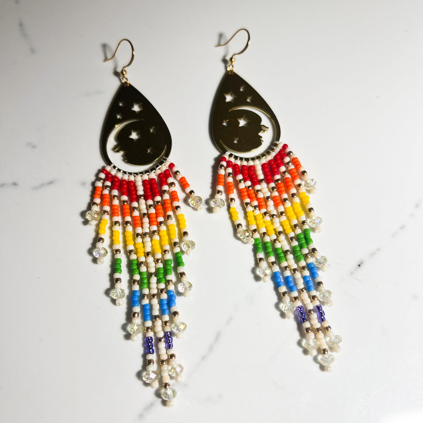 STARS + MOON RAINBOW FRINGE