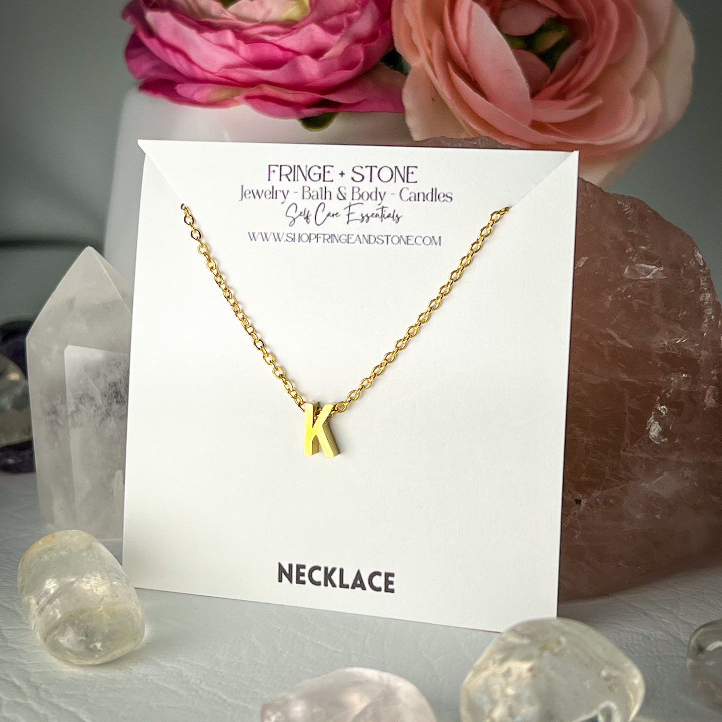 K LETTER NECKLACE