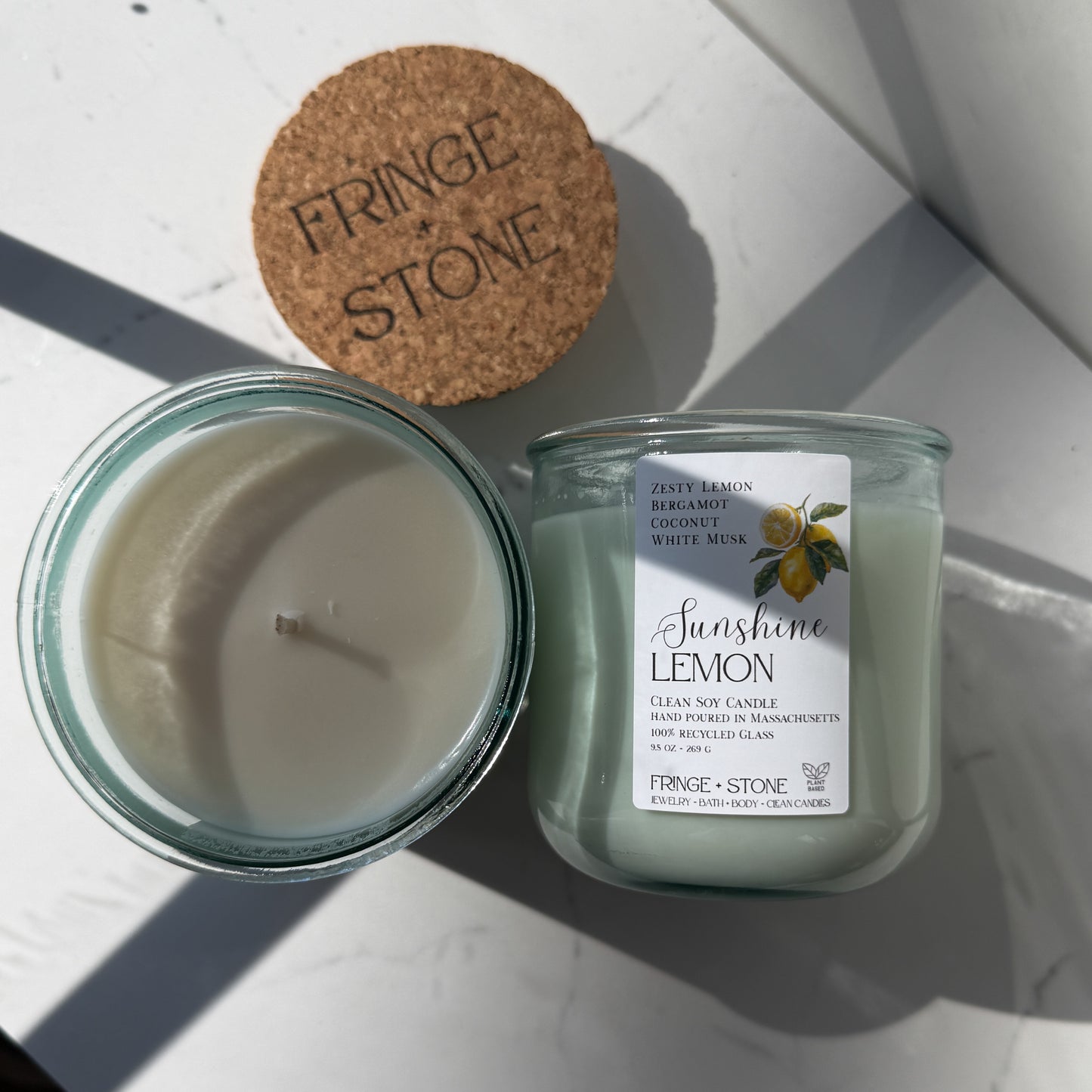 SUNSHINE LEMON SOY CANDLE - 9.5 oz.