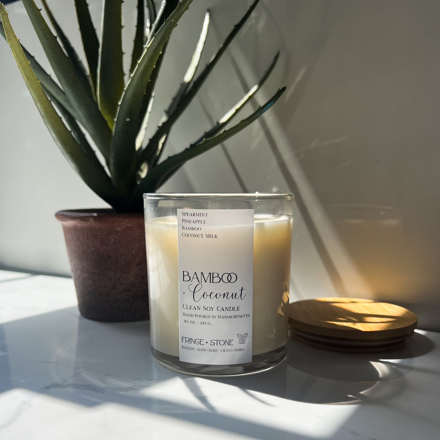 BAMBOO + COCONUT SOY CANDLE - 8.5 OZ.