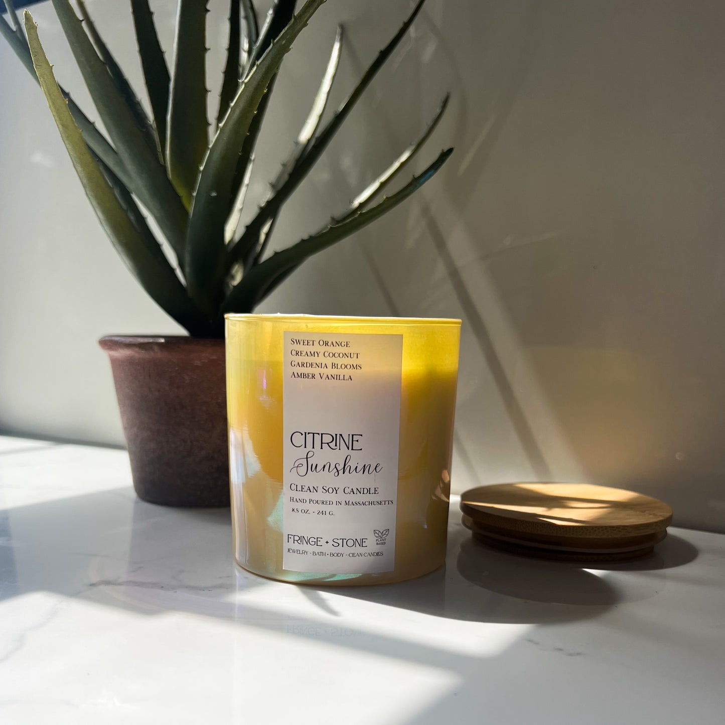 CITRINE SUNSHINE SOY CANDLE - 8.5OZ.