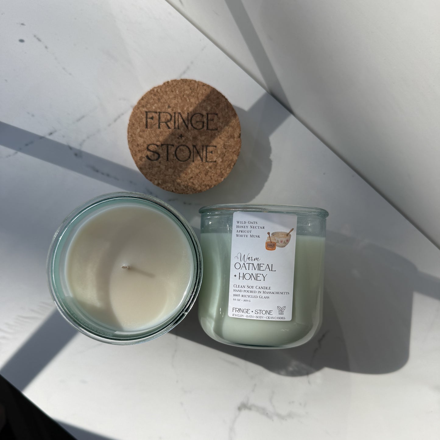 WARM OATMEAL + HONEY SOY CANDLE - 9.5 oz.