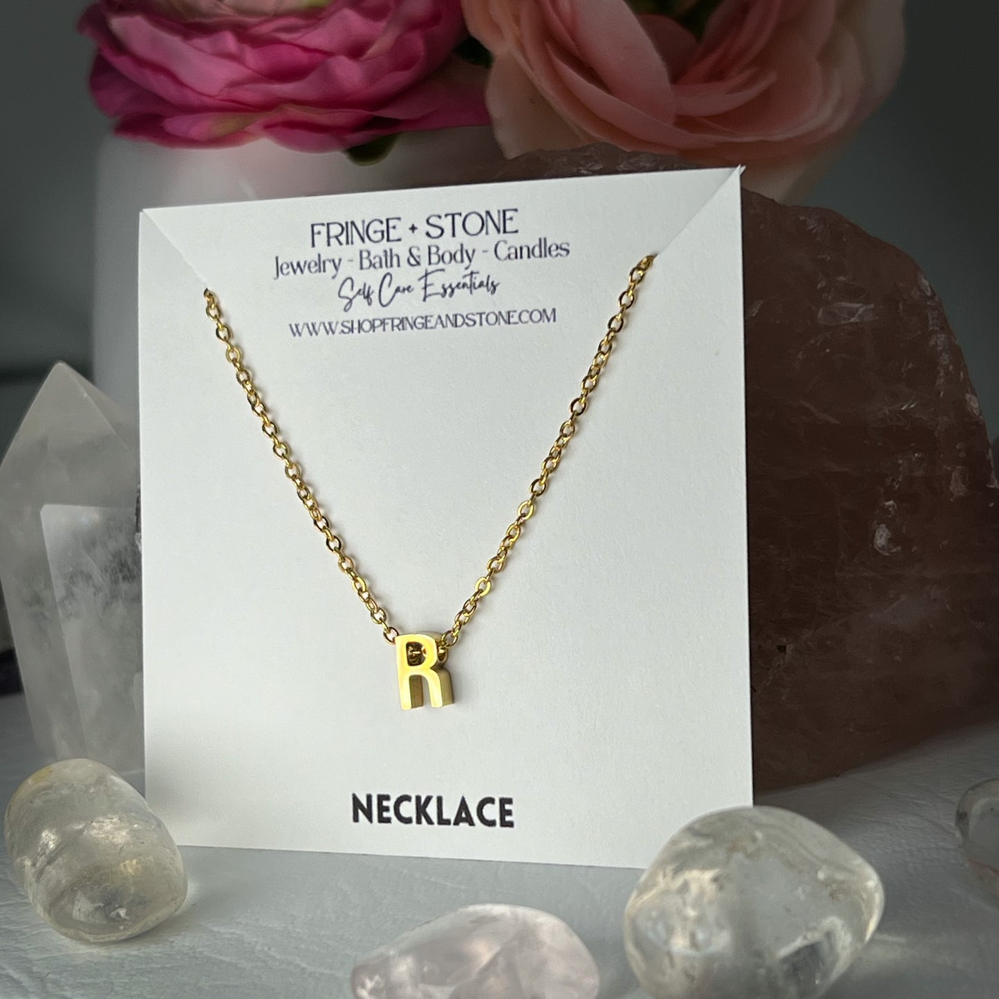 R LETTER NECKLACE