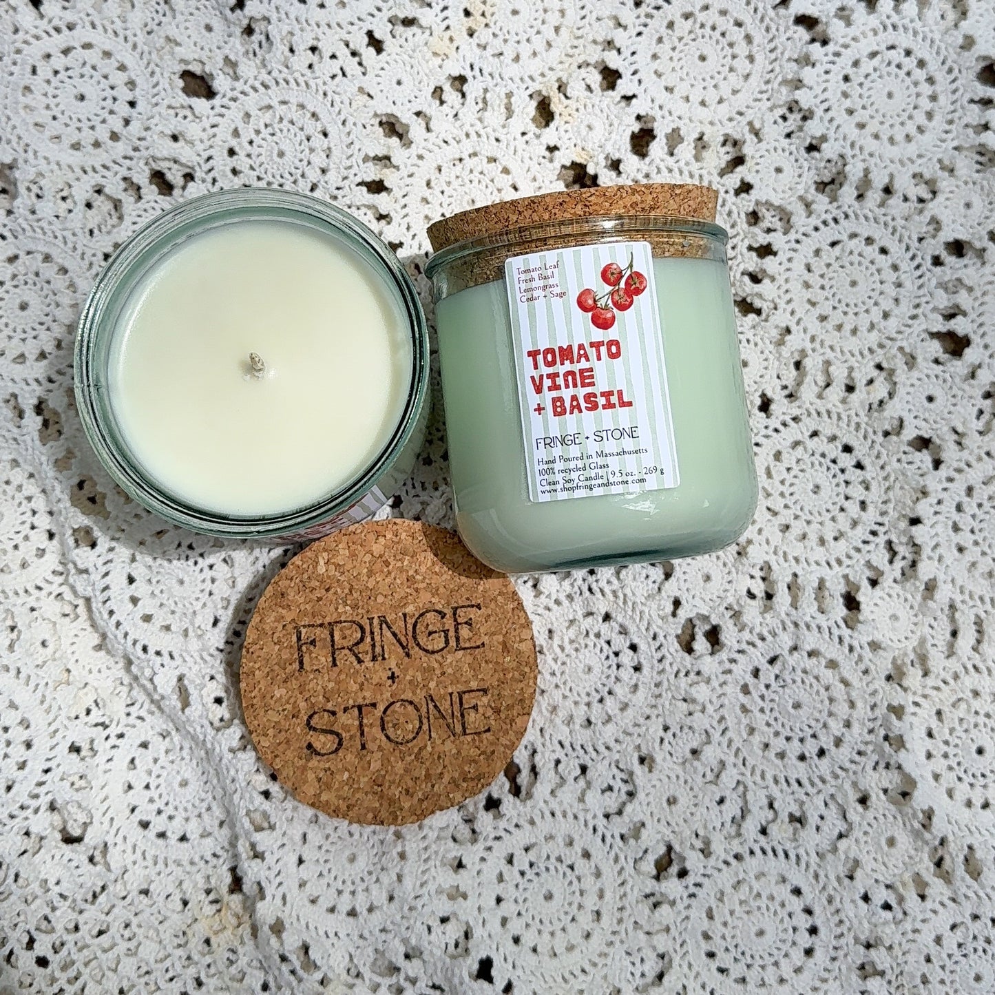 TOMATO VINE + BASIL SOY CANDLE - 9.5 OZ
