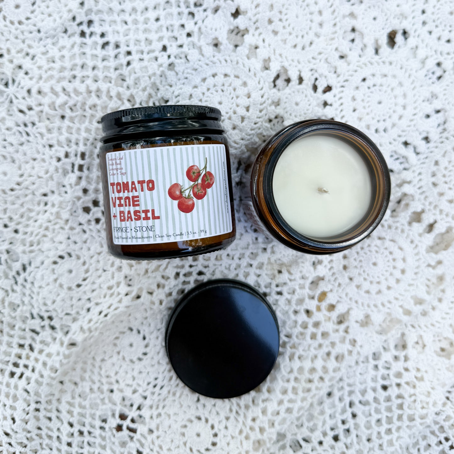 TOMATO VINE + BASIL SOY CANDLE - 3.5 oz.