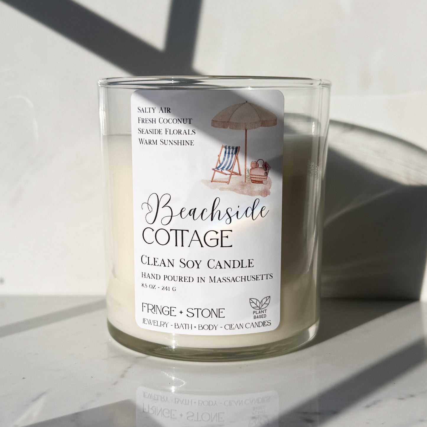 BEACHSIDE COTTAGE SOY CANDLE - 8.5 OZ.