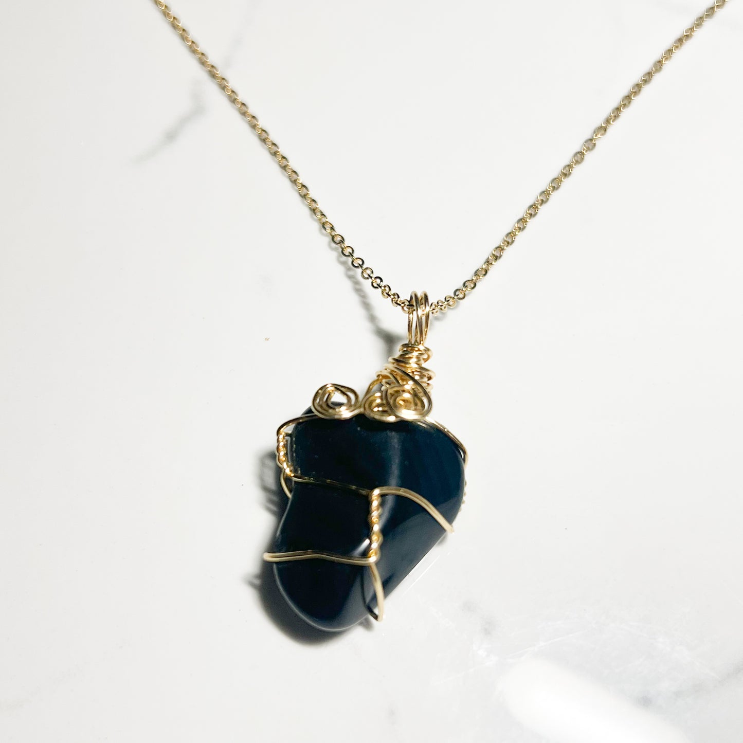 BLACK OBSIDIAN NECKLACE