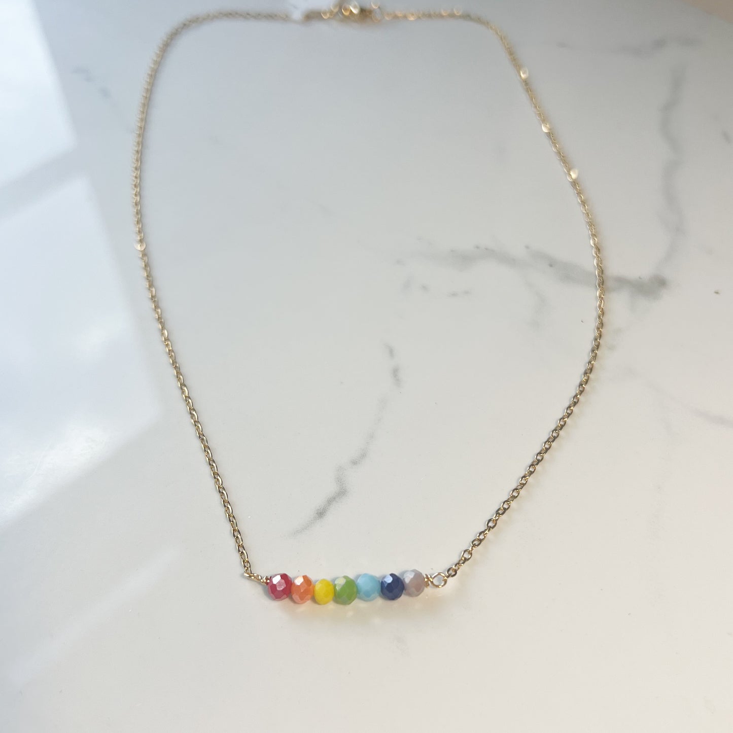 RAINBOW BAR NECKLACE