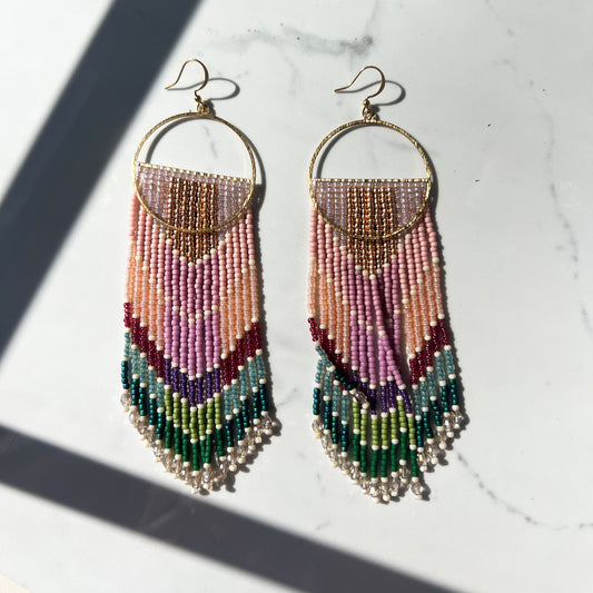 PINK & GREEN FRINGE