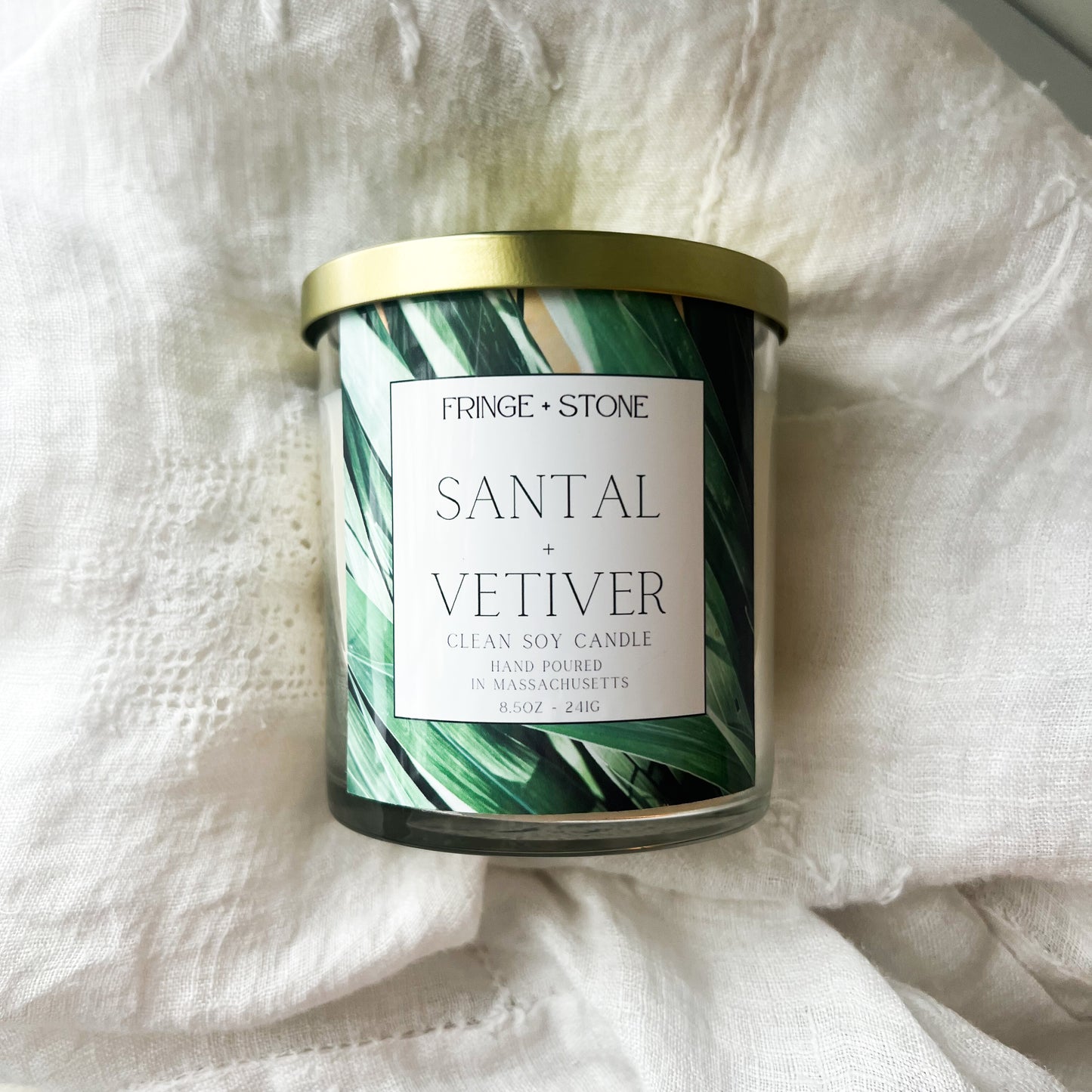 SANTAL + VETIVER SOY CANDLE - 8.5 oz.