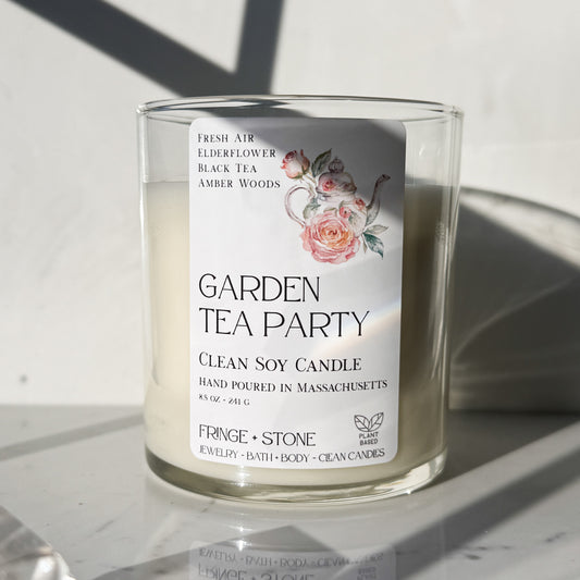 GARDEN TEA PARTY SOY CANDLE - 8.5 OZ