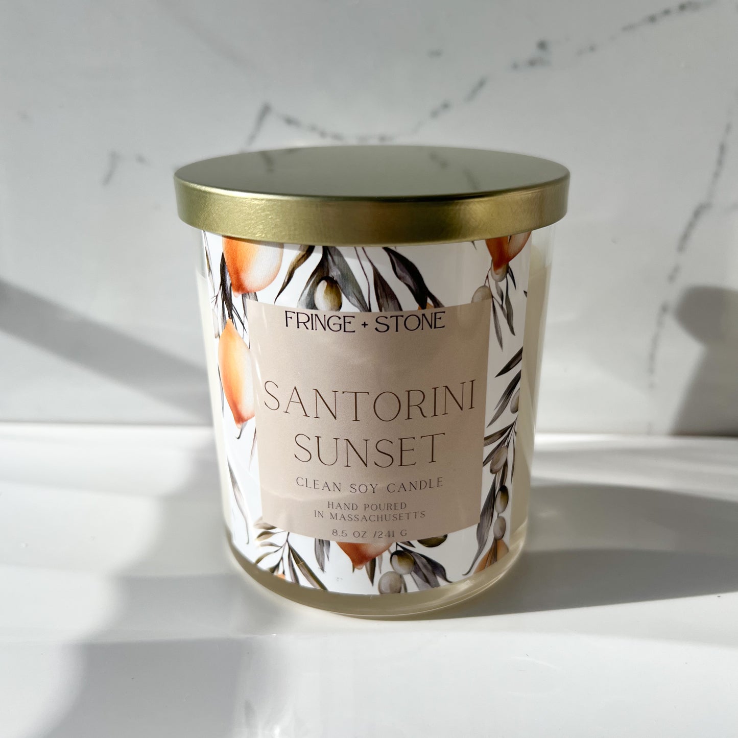 SANTORINI SUNSET - SOY CANDLE 8.5oz