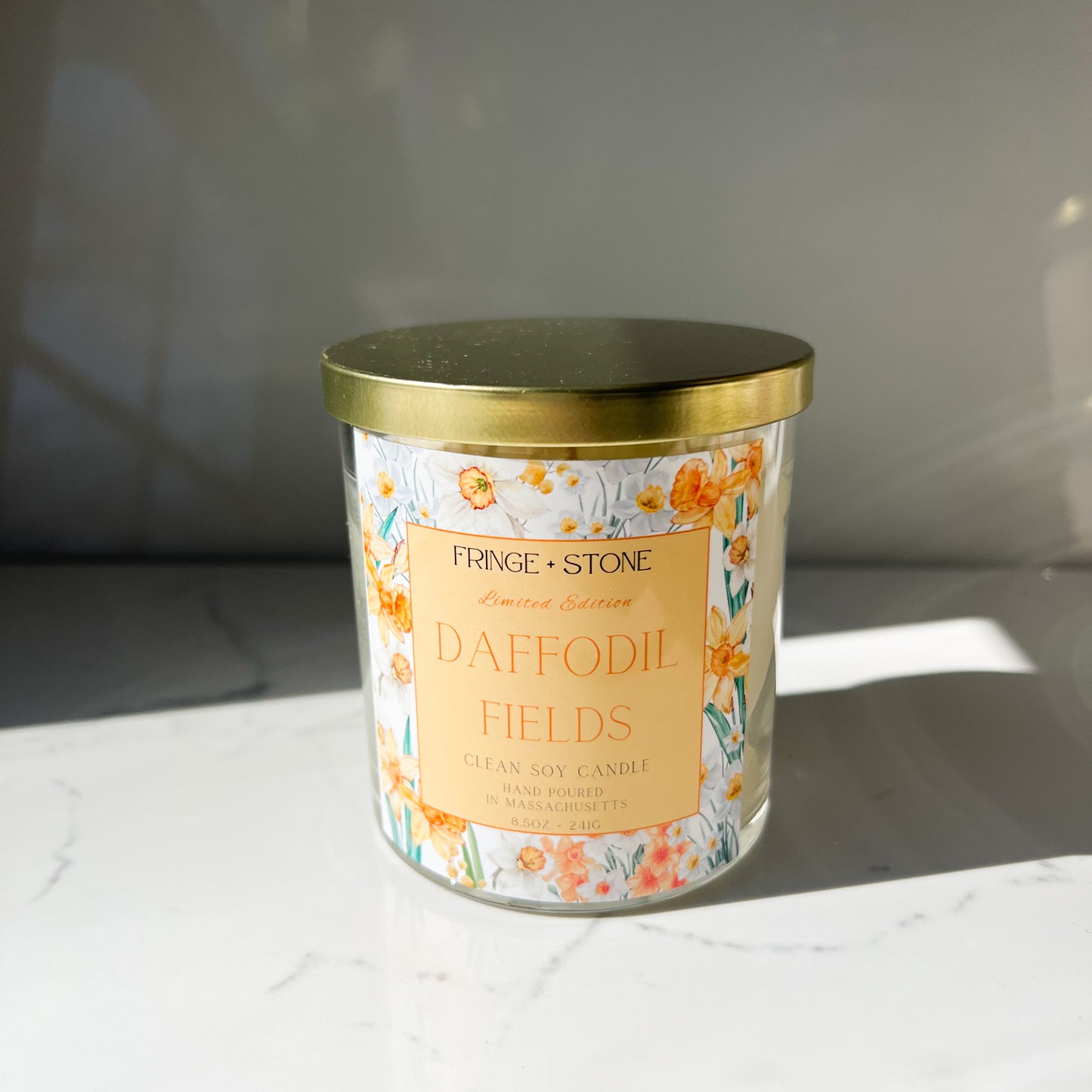 DAFFODIL FIELDS SOY CANDLE - 8.5 oz.