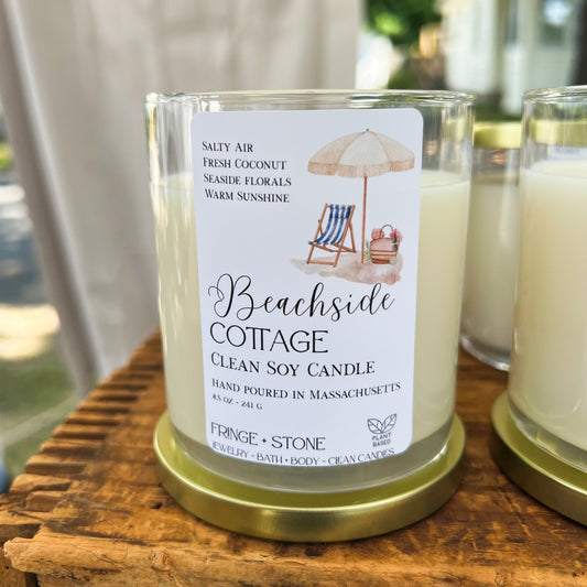 BEACHSIDE COTTAGE SOY CANDLE - 8.5 OZ.