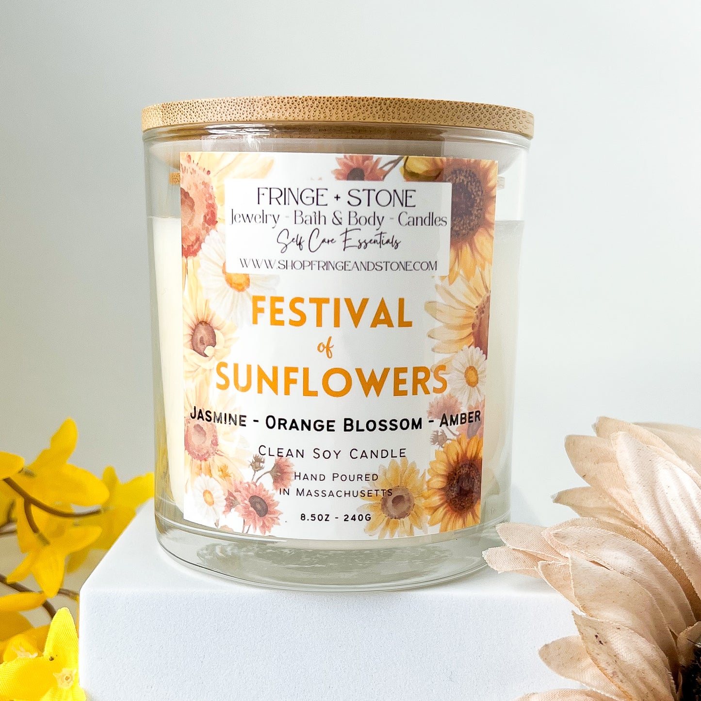 FESTIVAL of SUNFLOWERS - 8.5 oz. SOY CANDLE