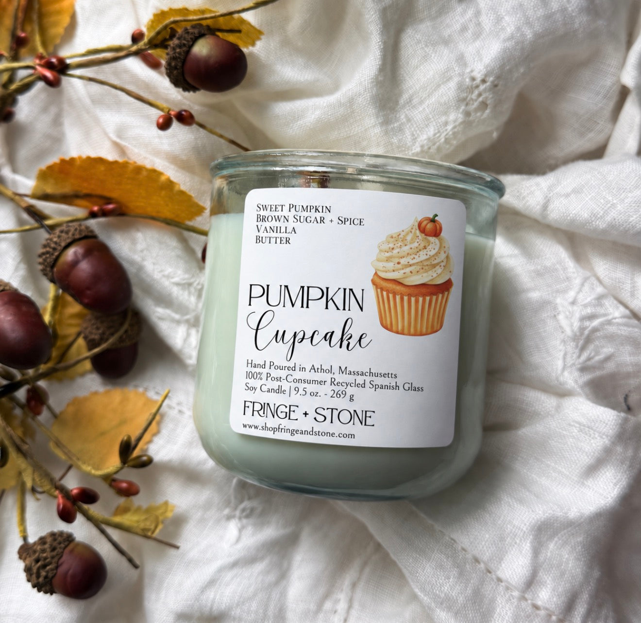 PUMPKIN CUPCAKE SOY CANDLE - 9.5 oz.