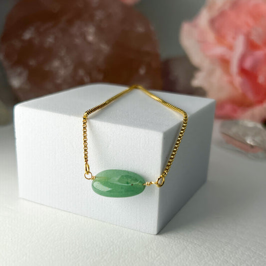 GREEN AVENTURINE BOLO BRACELET