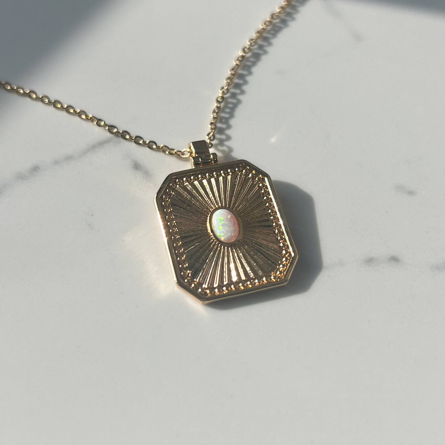 SUNBURST OPAL NECKLACE