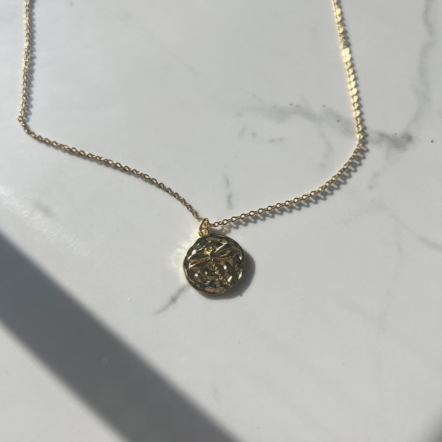 DRAGONFLY COIN NECKLACE