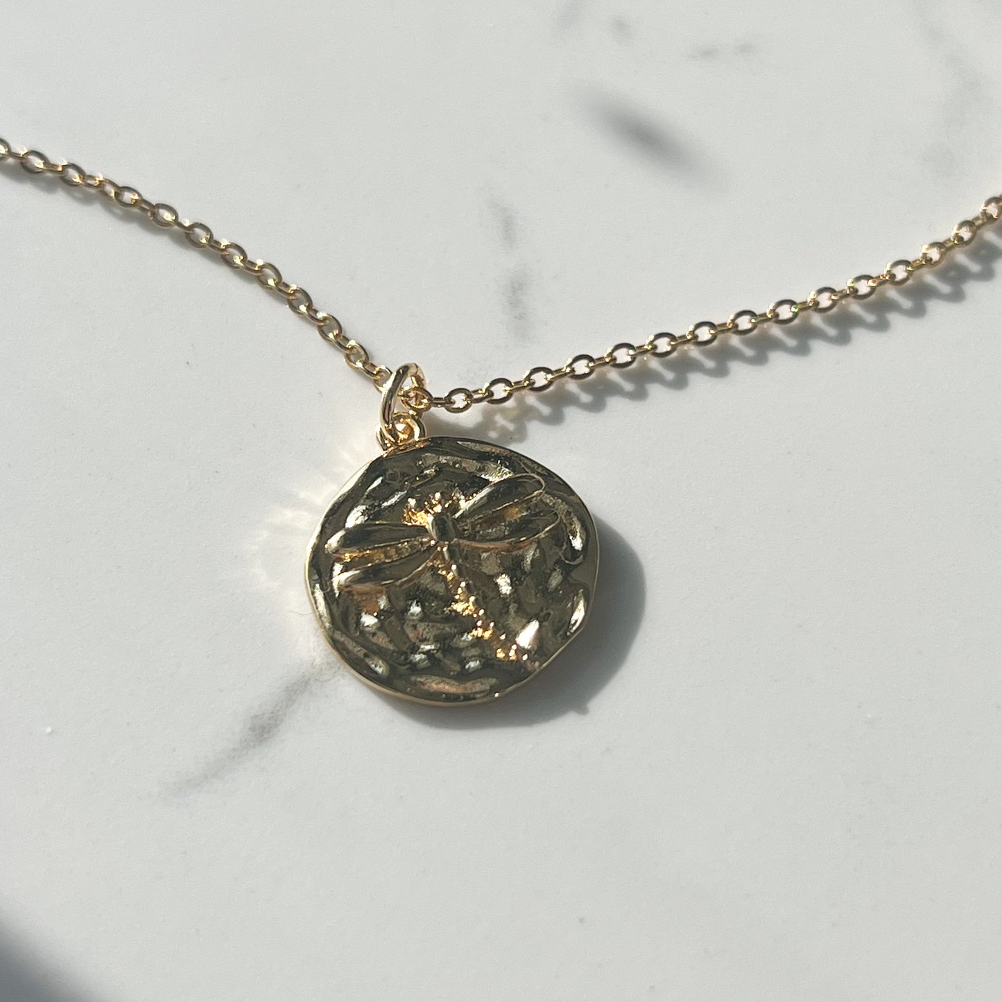 DRAGONFLY COIN NECKLACE