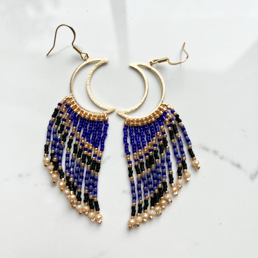 Beaded Fringe Moons