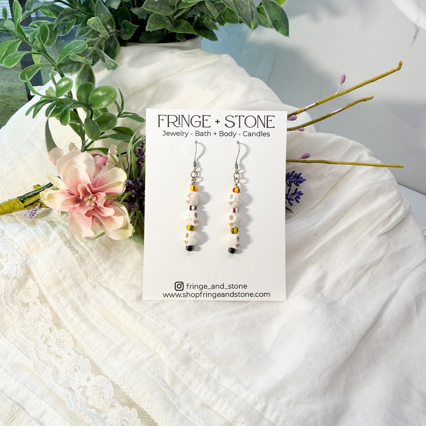 SKULL STACK EARRINGS