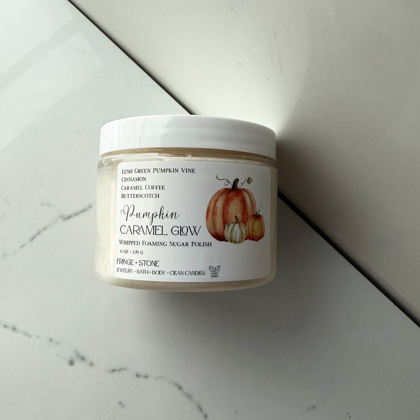 PUMPKIN CARAMEL GLOW - WHIPPED FOAMING SUGAR SCRUB - 6oz.