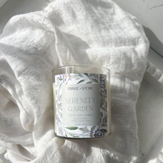 SERENITY GARDEN SOY CANDLE - 8.5OZ.