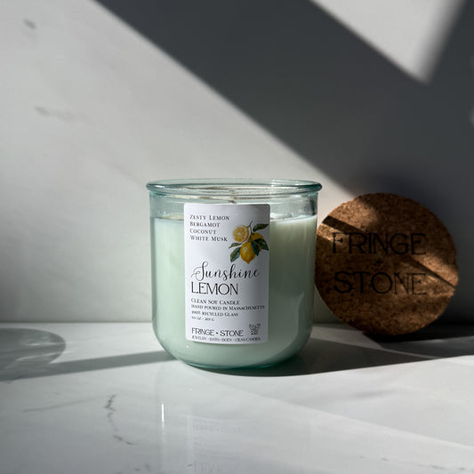 SUNSHINE LEMON SOY CANDLE - 9.5 oz.