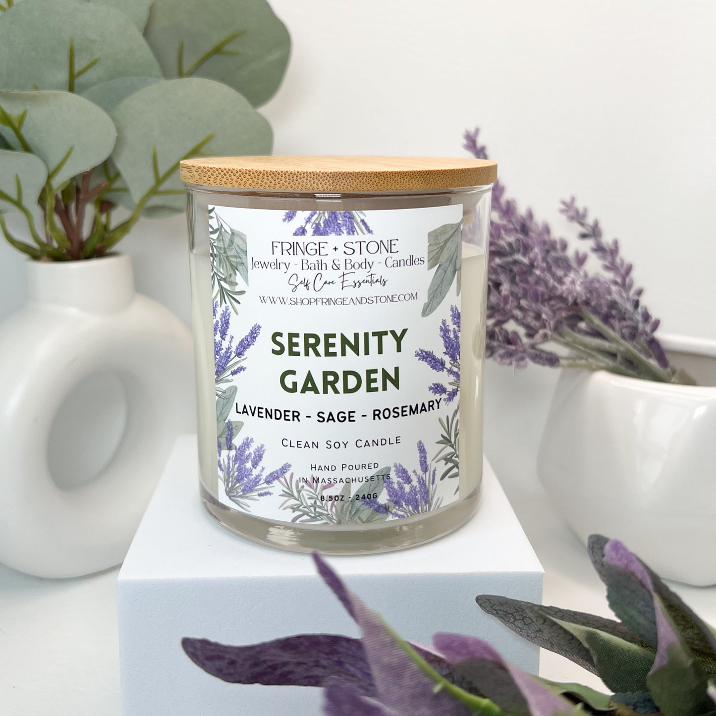 SERENITY GARDEN 8.5 oz. SOY CANDLE