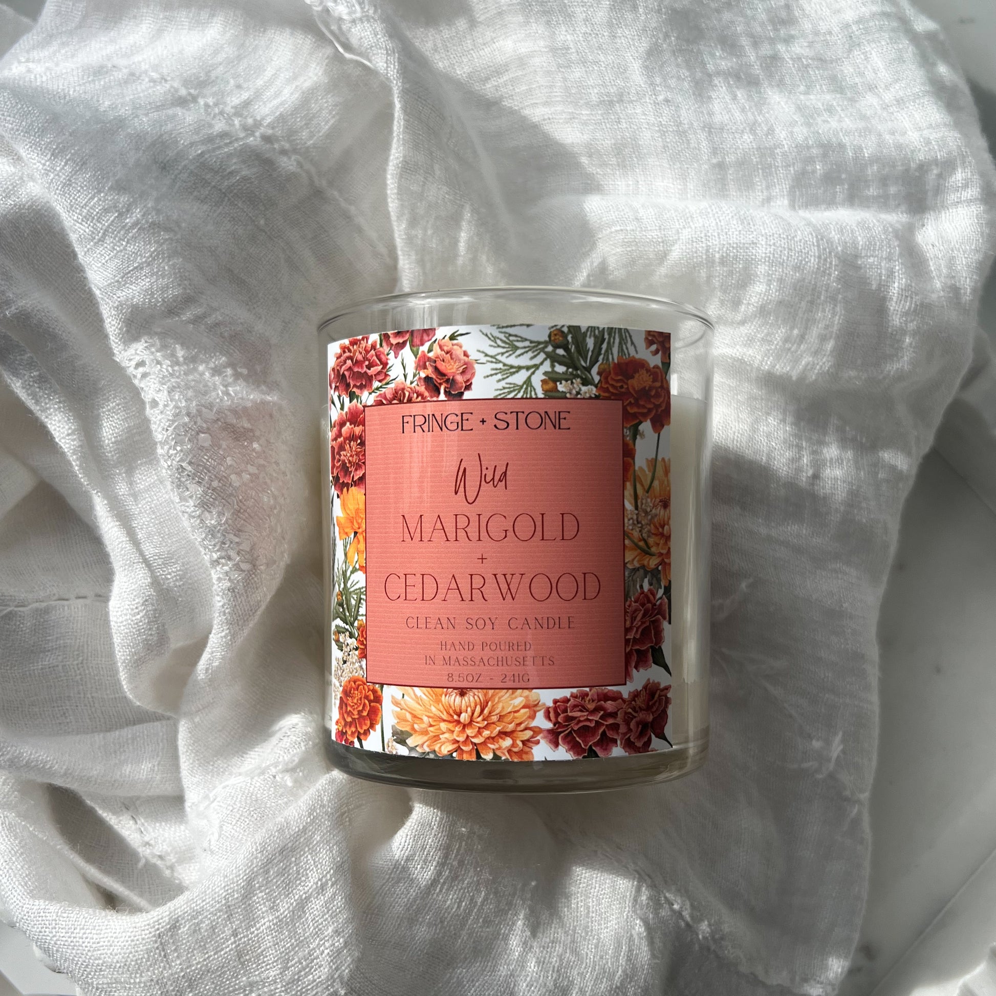 WILD MARIGOLD AND CEDARWOOD SOY CANDLE