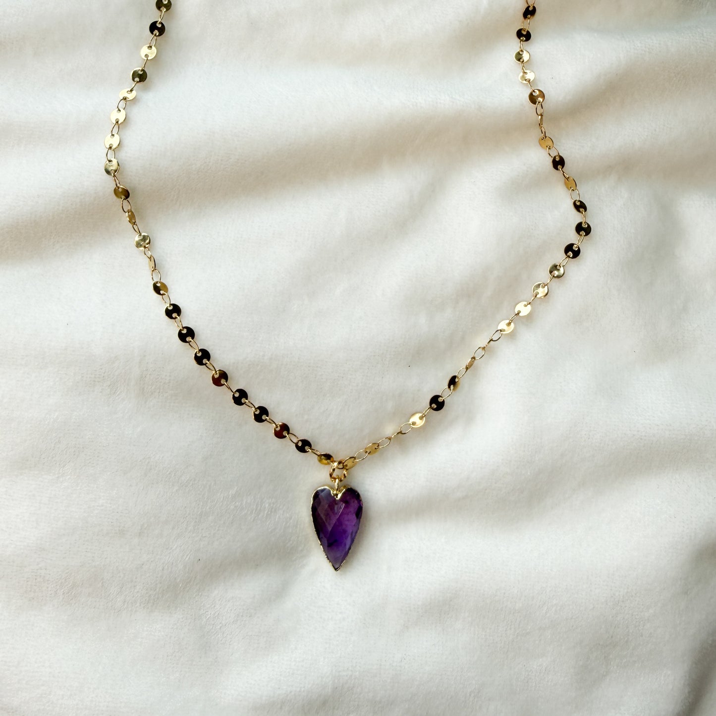GEMSTONE HEART NECKLACE