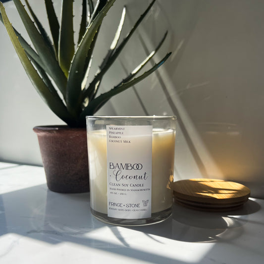 BAMBOO + COCONUT SOY CANDLE - 8.5 OZ.