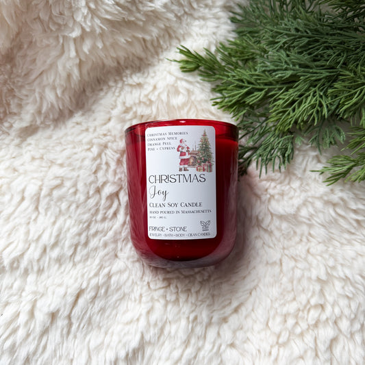 CHRISTMAS JOY SOY CANDLE 10 oz.