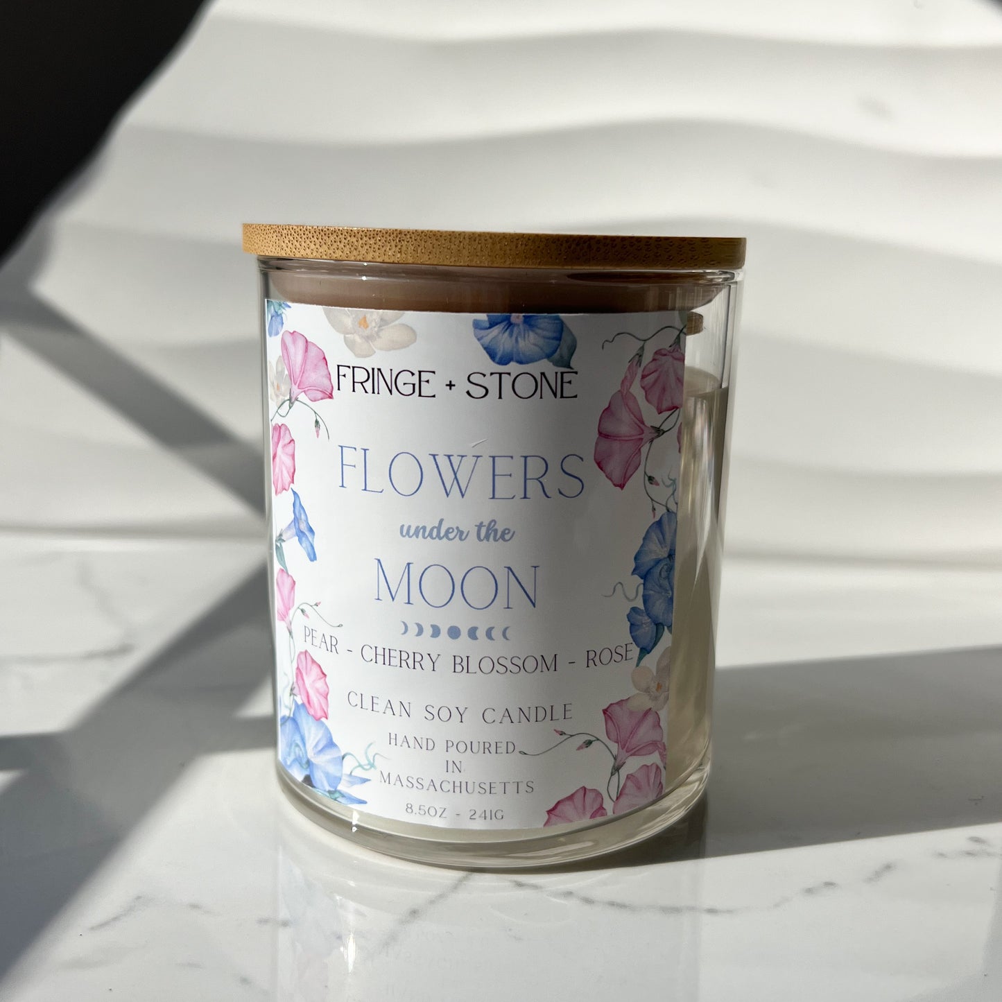 FLOWERS under the MOON 8.5oz SOY CANDLE