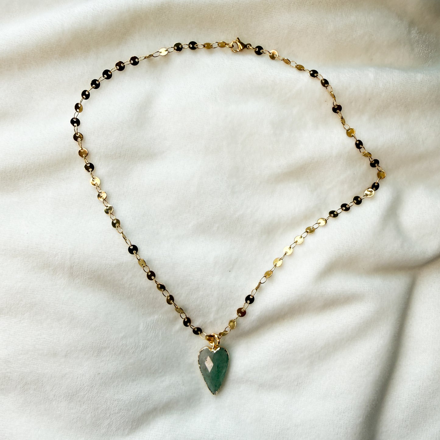 GEMSTONE HEART NECKLACE