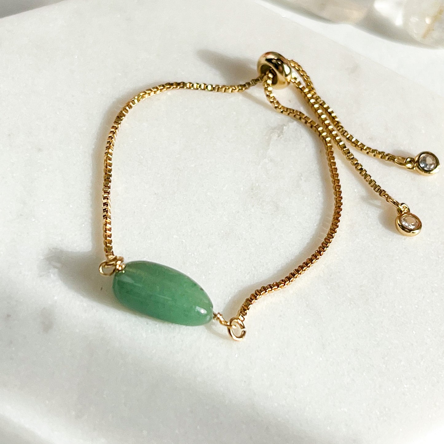 GREEN AVENTURINE BOLO BRACELET