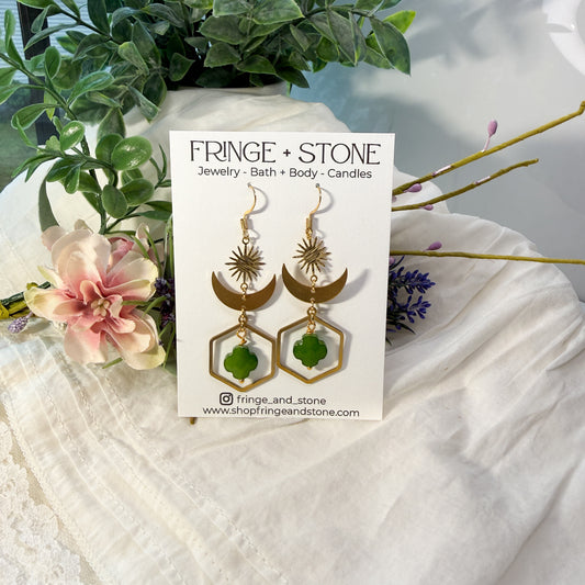 CLOVER - MOON - STARBURST EARRINGS