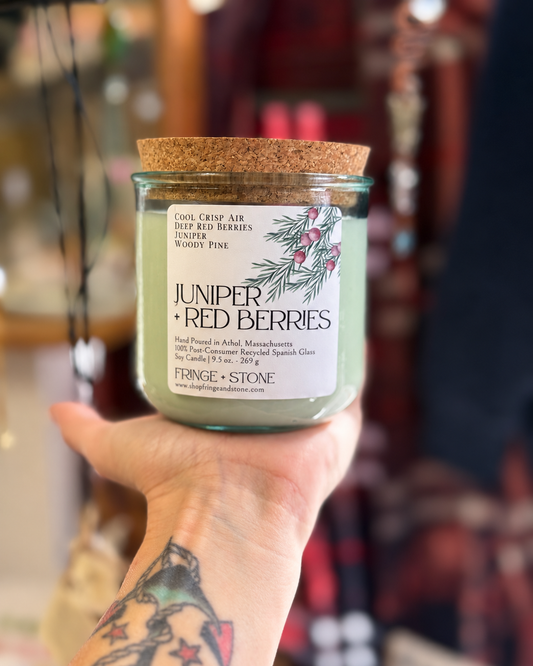 JUNIPER + RED BERRIES SOY CANDLE 9.5oz.