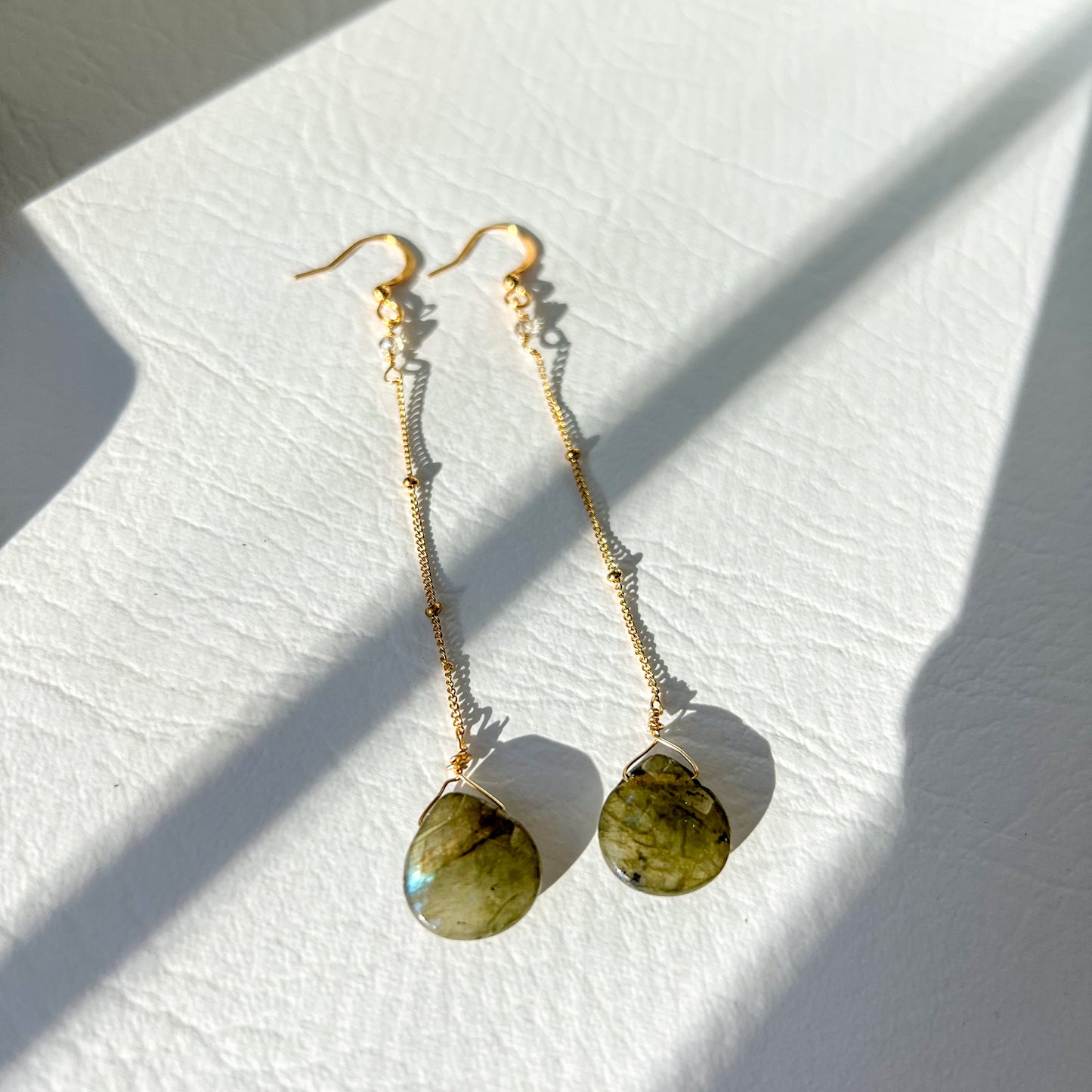 STUNNING LABRADORITE DROP EARRINGS