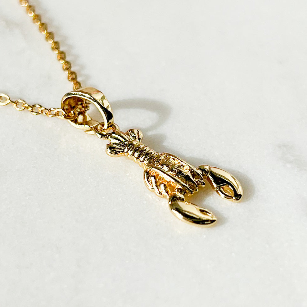 GOLD LOBSTER NECKLACE