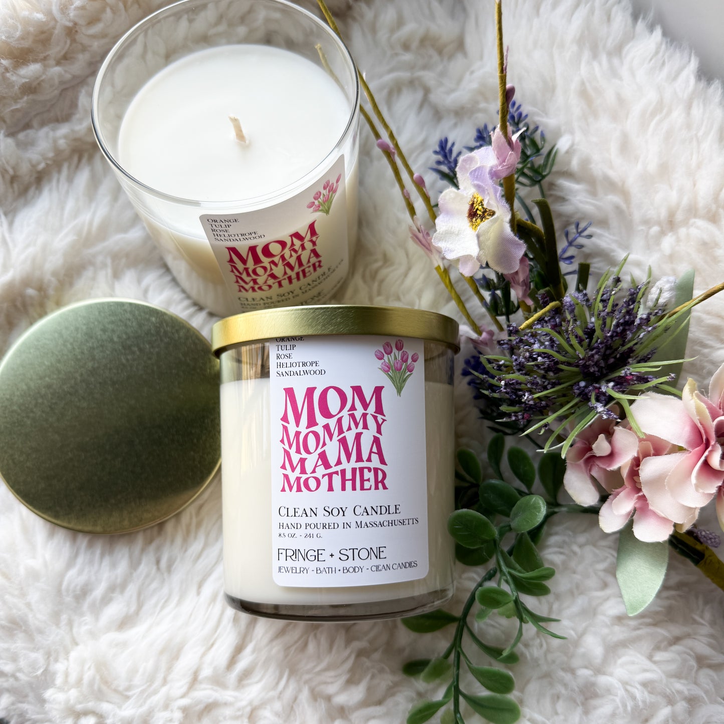 MOM - MOMMY - MAMA- MOTHER CANDLE - 8.5 oz.
