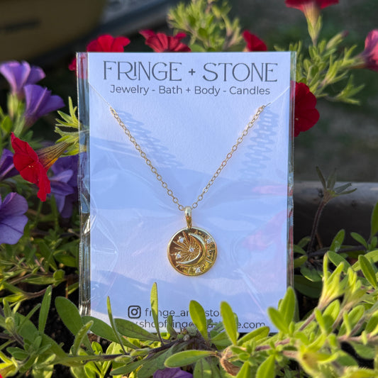 MOON + SUNRISE NECKLACE (REVERSIBLE)