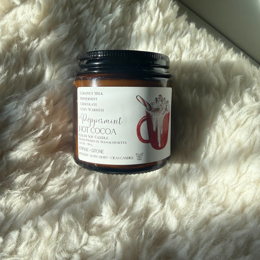 PEPPERMINT HOT COCOA SOY CANDLE - 3.5 OZ