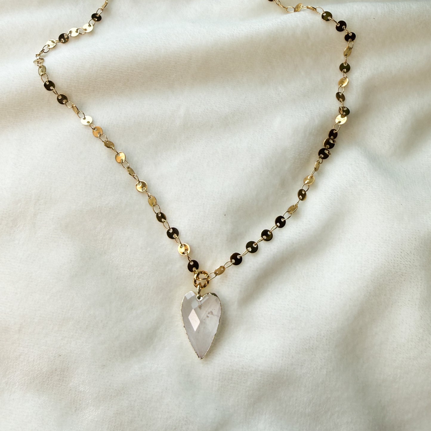 GEMSTONE HEART NECKLACE