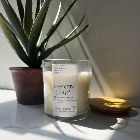 SANTORINI SUNSET - SOY CANDLE 8.5oz